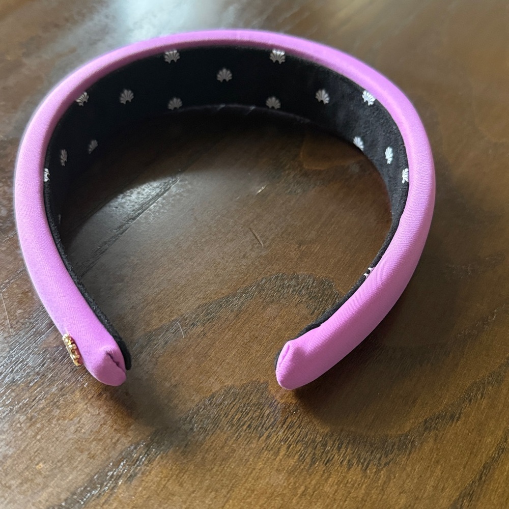 Lele Sadoughi Alice Neoprene Headband Lavender Pink Purple Hair Accessory - Picture 2 of 4